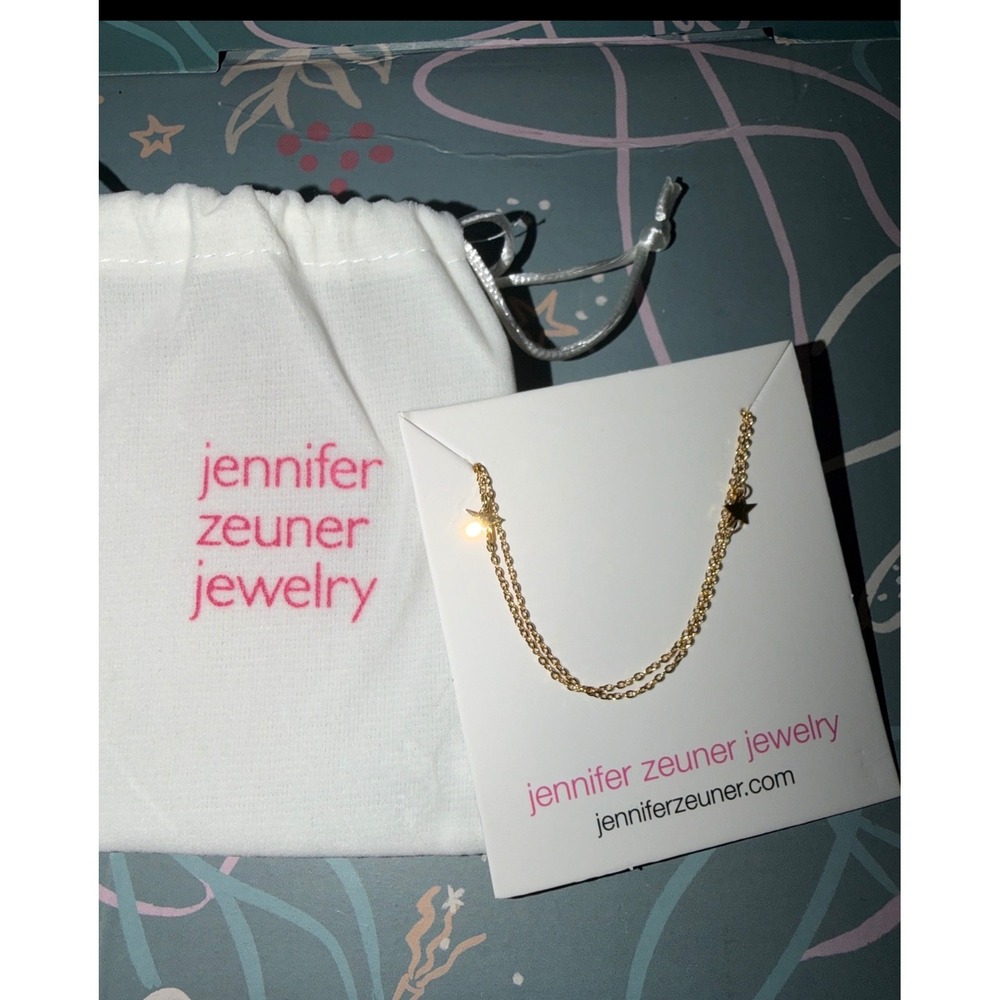 Jennifer Zeuner‎ Jewelry Gold Double Chain Star Necklace
